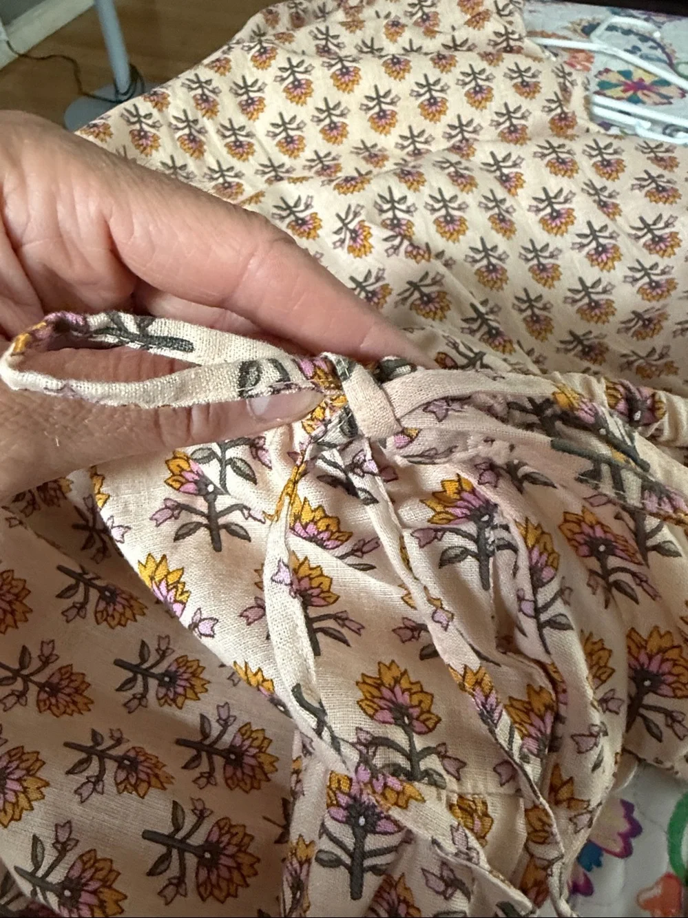 LOFT beach 2026 Linen Blend Floral Maxi Skirt Size: L Retro - Picture 5 of 8